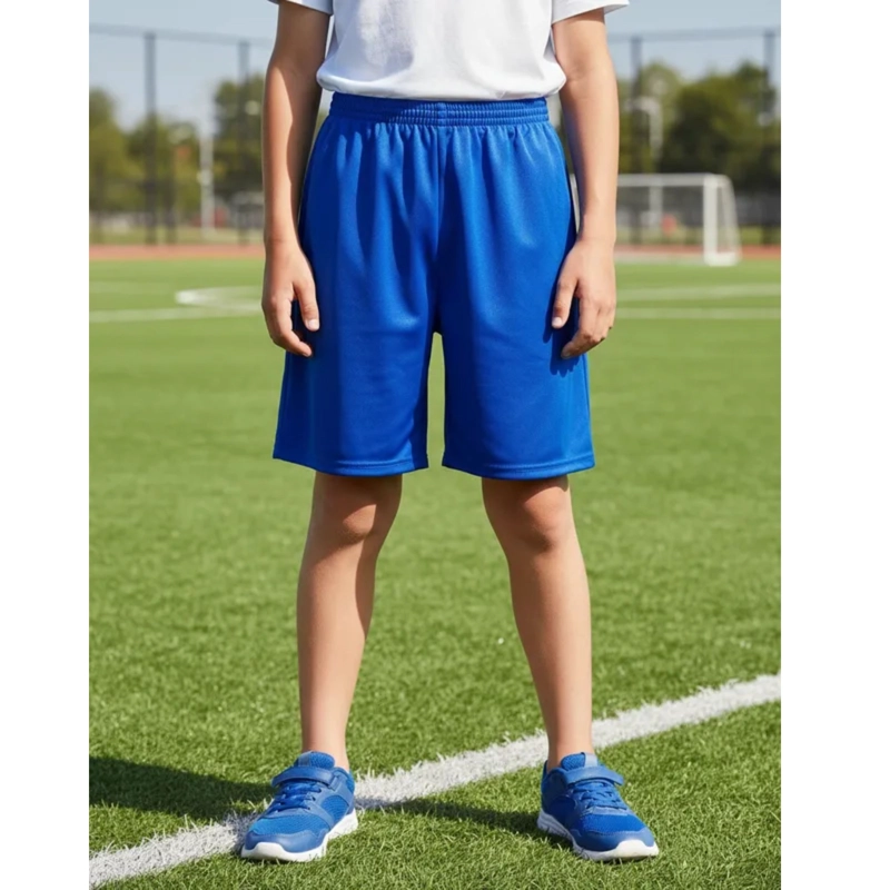 SHORT DE FUTBOL NIÑO DRB AZUL LISO - 7