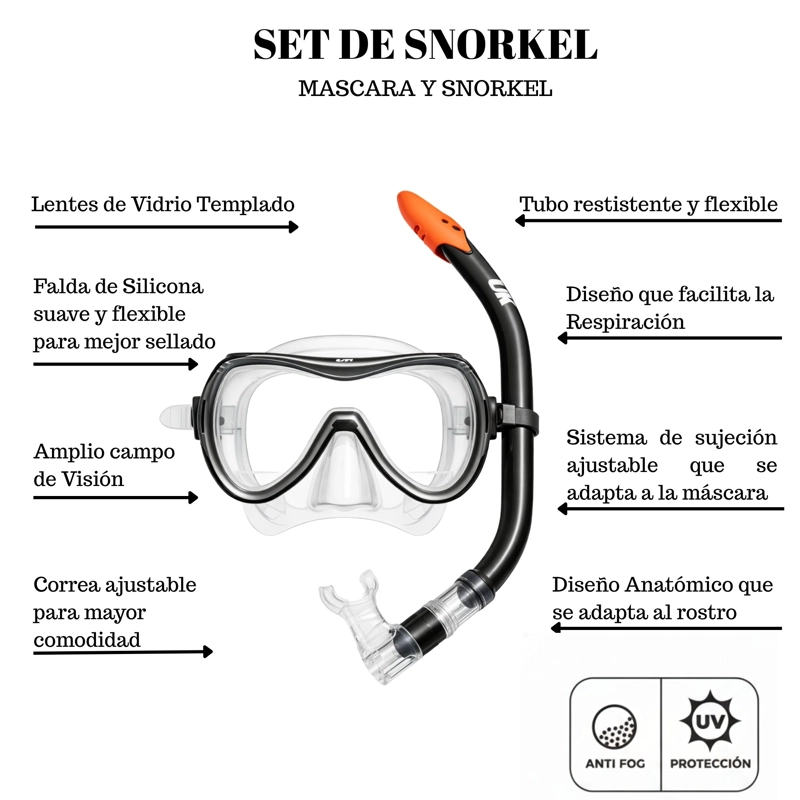 SET UK TIME MÁSCARA BUCEO + SNORKEL JUNIOR UKTIME - 4