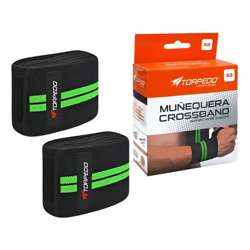PAR MUÑEQUERA TORPEDO 0.12 KG DEPORTIVA ELÁSTICA AJUSTABLE CROSSFIT GYM - 1