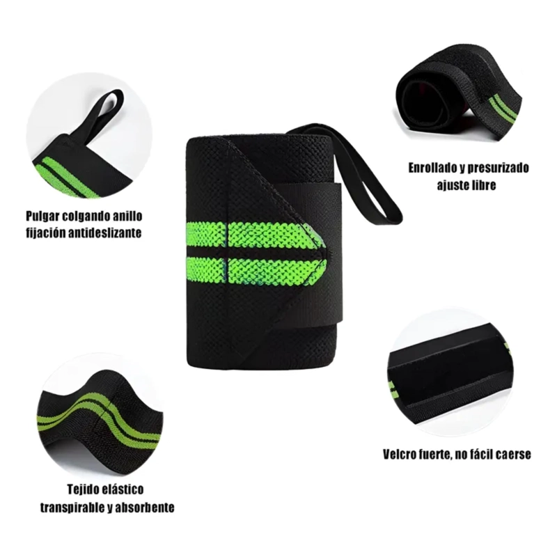 PAR MUÑEQUERA TORPEDO 0.12 KG DEPORTIVA ELÁSTICA AJUSTABLE CROSSFIT GYM - 3