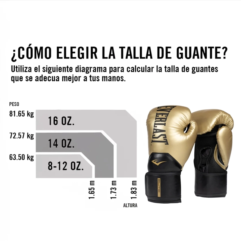 GUANTES BOXEO CUERO / POLIURETANO EVERLAST PROSTYLE ELITE V2 TRN DORADO - 4