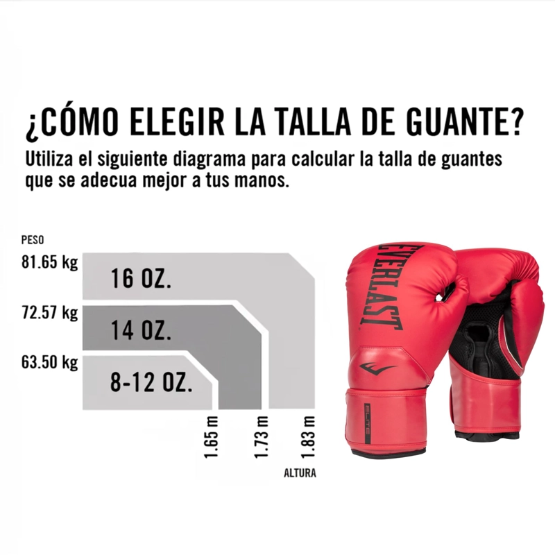 GUANTES BOXEO CUERO / POLIURETANO EVERLAST PROSTYLE ELITE V2 TRN ROJO - 5