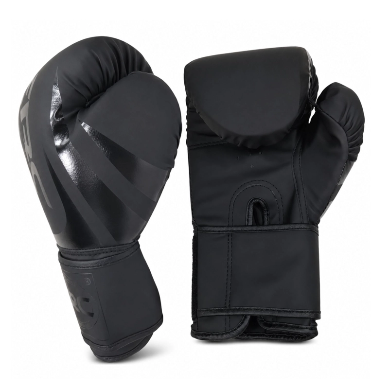 GUANTES BOXEO KICKBOXING 12 14 OZ NEGRO VELCRO UNISEX - 4