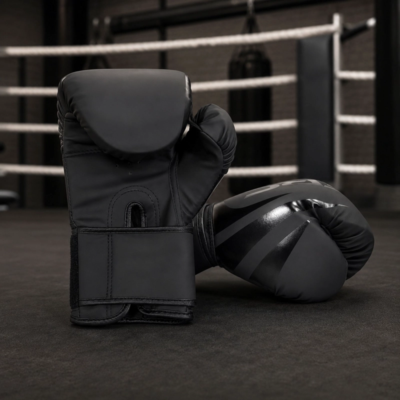 GUANTES BOXEO KICKBOXING 12 14 OZ NEGRO VELCRO UNISEX - 9