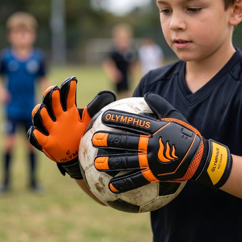 GUANTES ARQUERO OLYMPHUS PORTERO INFANTIL CON FERULAS RIO - 3