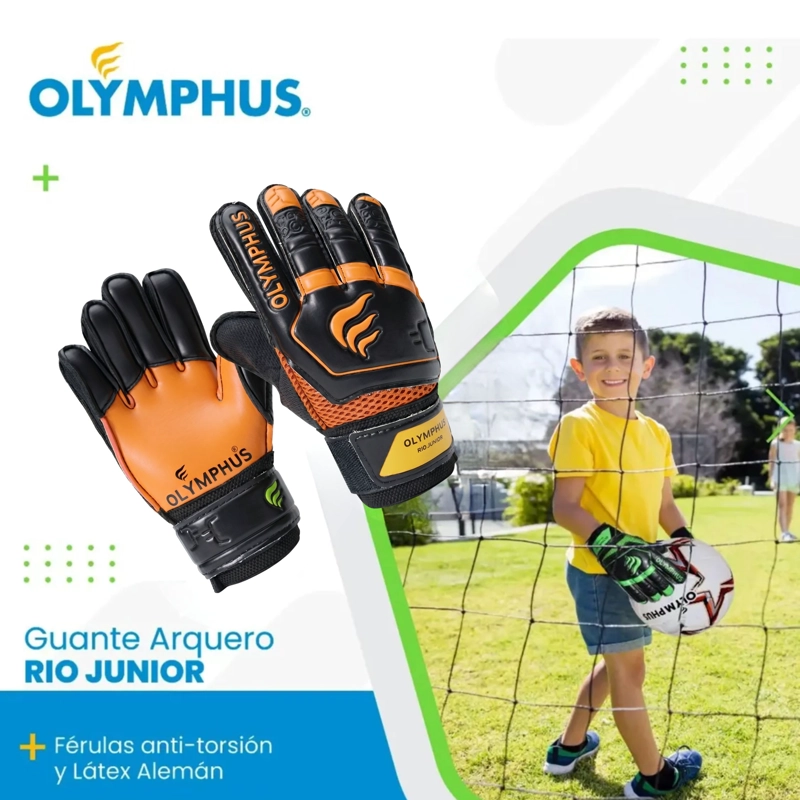 GUANTES ARQUERO OLYMPHUS PORTERO INFANTIL CON FERULAS RIO - 4