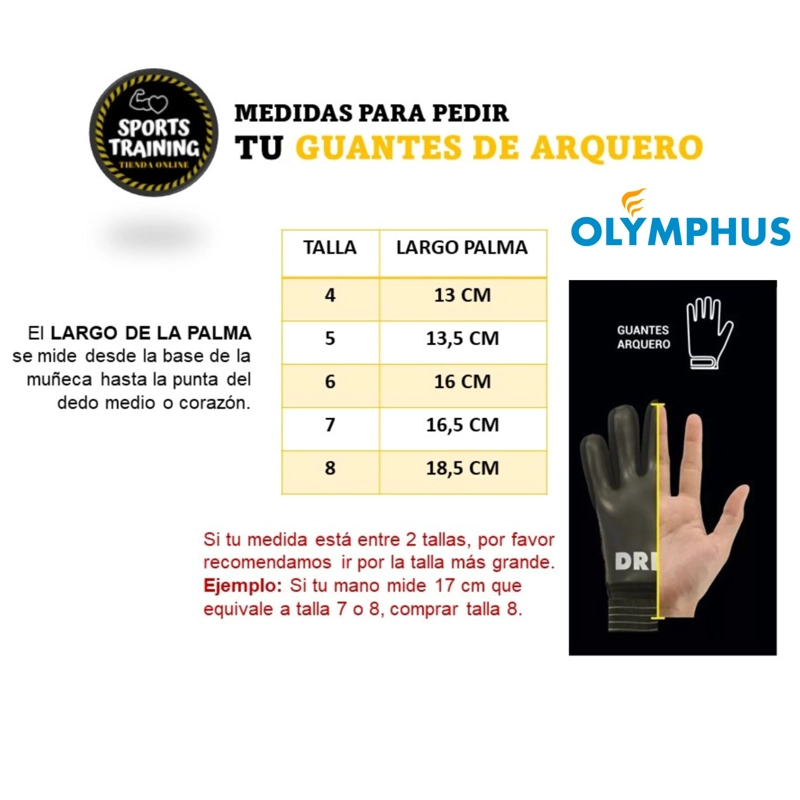 GUANTES ARQUERO OLYMPHUS PORTERO INFANTIL CON FERULAS RIO - 5