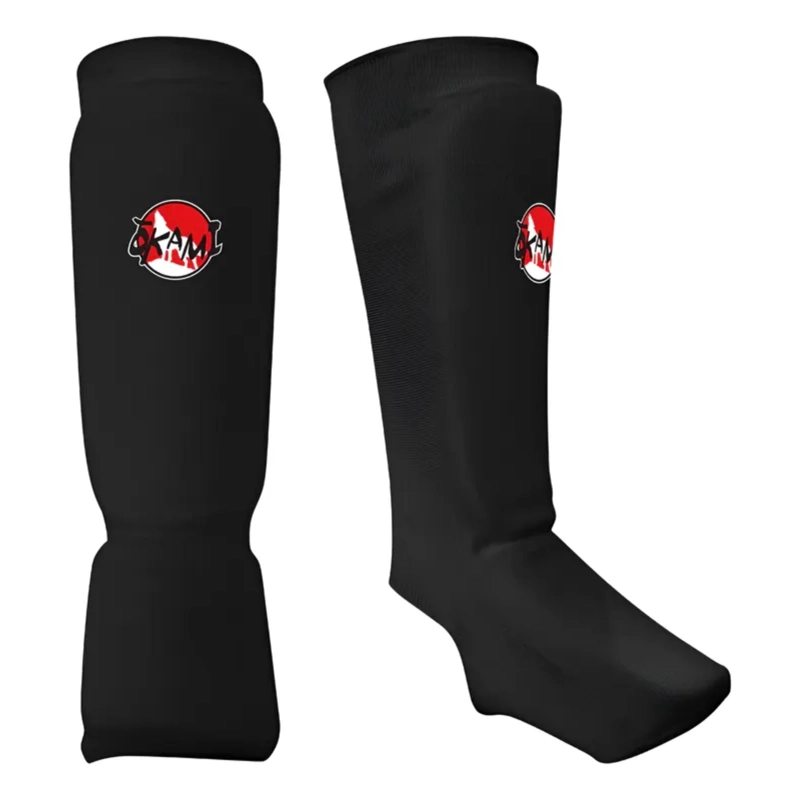 CANILLERA TAEKWONDO/ARTES MARCIALES ALGODÓN OKAMI CON EMPEINERA ELASTICADO - 1
