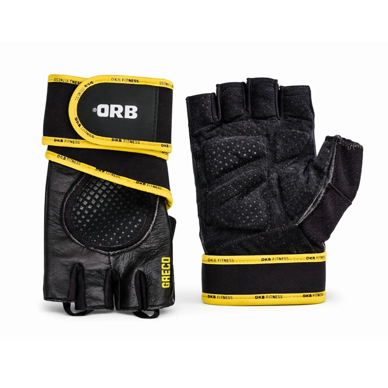 GUANTES GYM DRB GRECO CUERO PESAS CROSSFIT GIMNASIO - 1
