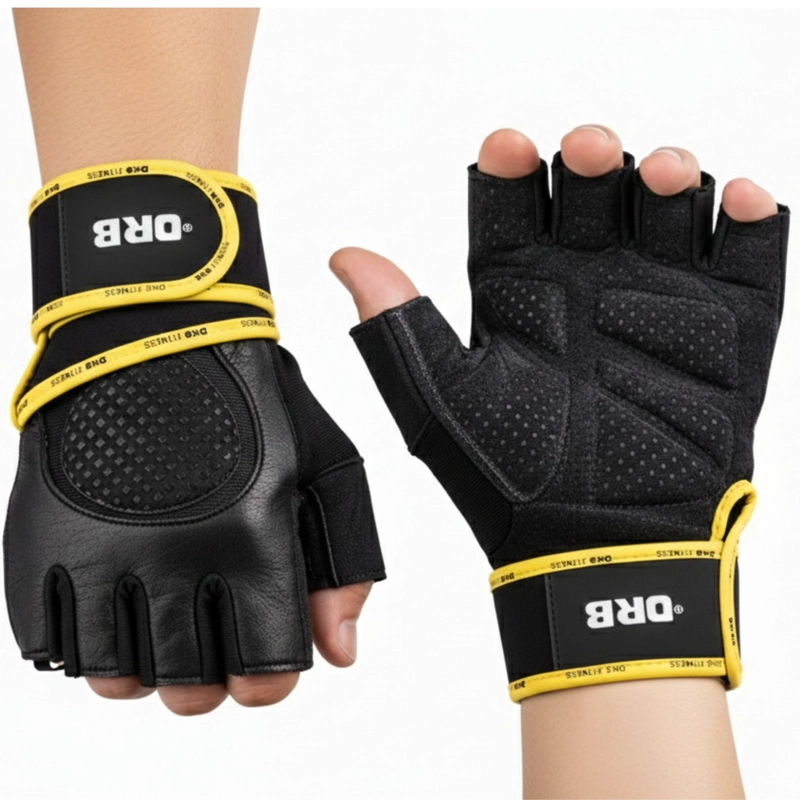 GUANTES GYM DRB GRECO CUERO PESAS CROSSFIT GIMNASIO - 2