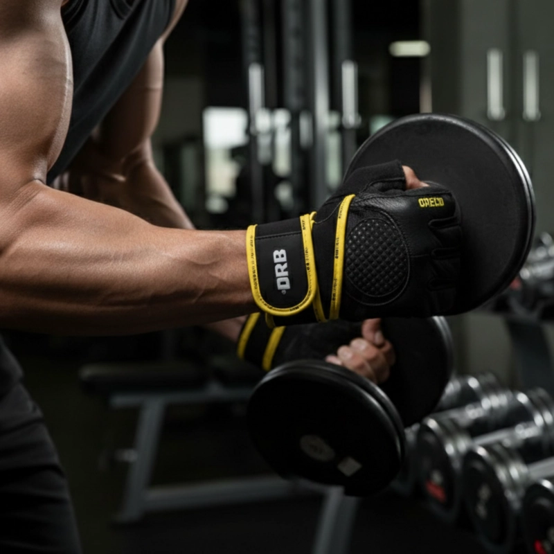 GUANTES GYM DRB GRECO CUERO PESAS CROSSFIT GIMNASIO - 8