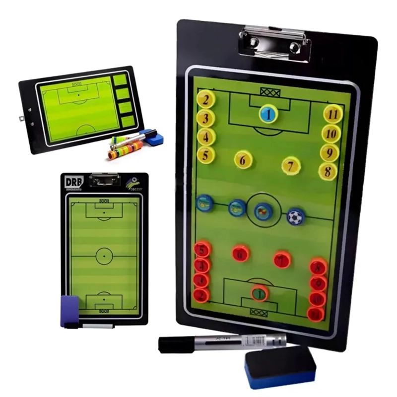 PIZARRA TÁCTICA FÚTBOL DRB ACRÍLICO ENTRENADOR MAGNÉTICA + FICHAS - 2