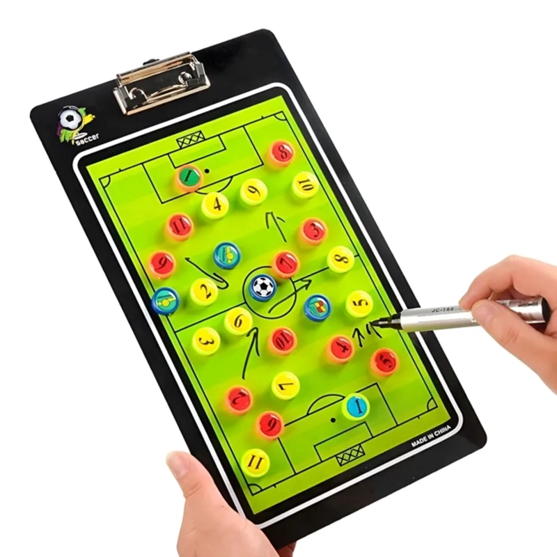 PIZARRA TÁCTICA FÚTBOL DRB ACRÍLICO ENTRENADOR MAGNÉTICA + FICHAS - 3