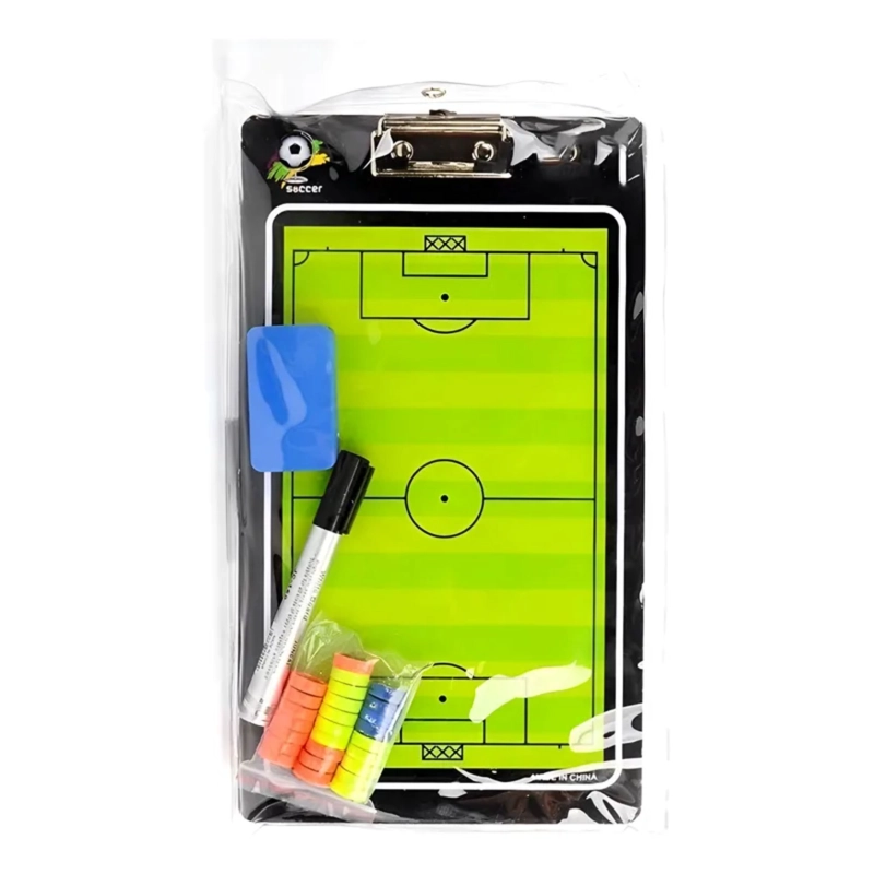 PIZARRA TÁCTICA FÚTBOL DRB ACRÍLICO ENTRENADOR MAGNÉTICA + FICHAS - 4