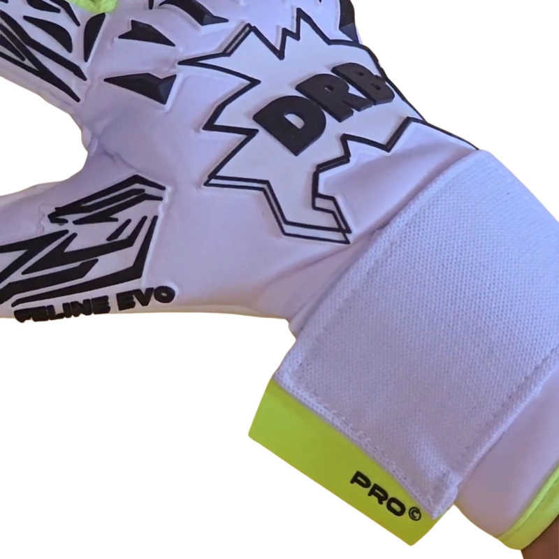 GUANTES ARQUERO DRB FELINE PRO BLANCO LATEX ALEMAN 4MM - 5