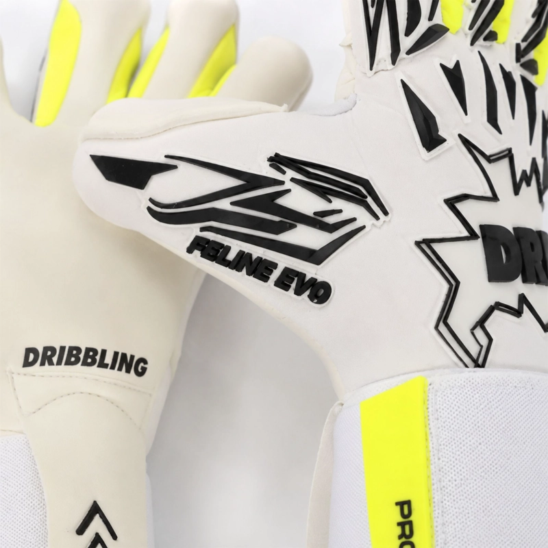 GUANTES ARQUERO DRB FELINE PRO BLANCO LATEX ALEMAN 4MM - 7