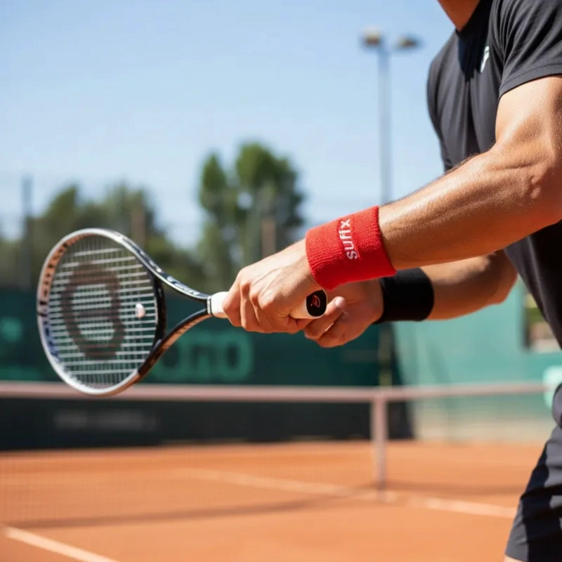 MUÑEQUERAS DEPORTIVAS ALGODON SUFIX TENIS PADEL SUDOR PAR - 4