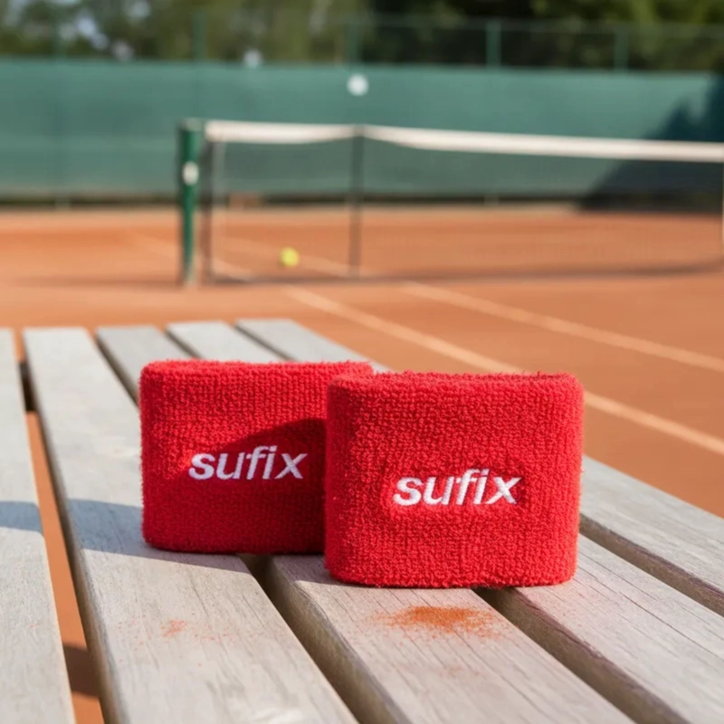 MUÑEQUERAS DEPORTIVAS ALGODON SUFIX TENIS PADEL SUDOR PAR - 5