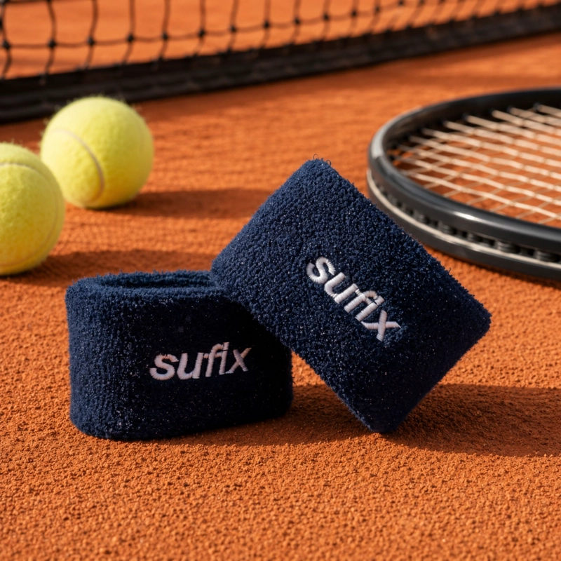 MUÑEQUERAS DEPORTIVAS ALGODON SUFIX TENIS PADEL SUDOR PAR - 5