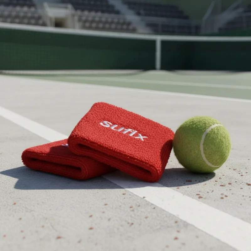 MUÑEQUERAS DEPORTIVAS ALGODON SUFIX TENIS PADEL SUDOR PAR - 7