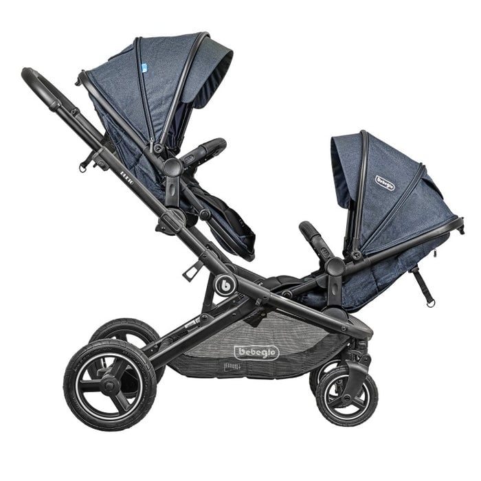 COCHE BEBEGLO RS-13310-2 DOBLE DUETO NEGRO - 3