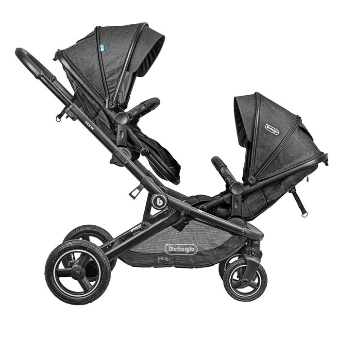 COCHE BEBEGLO RS-13310-2 DOBLE DUETO NEGRO - 4