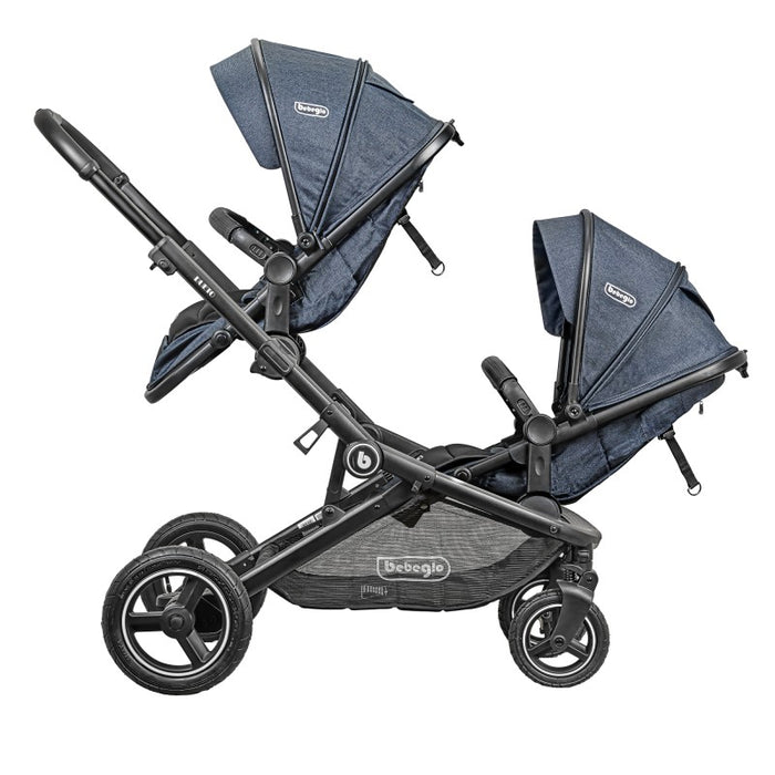 COCHE BEBEGLO RS-13310-2 DOBLE DUETO NEGRO - 4