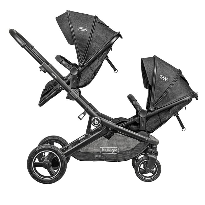 COCHE BEBEGLO RS-13310-2 DOBLE DUETO NEGRO - 5