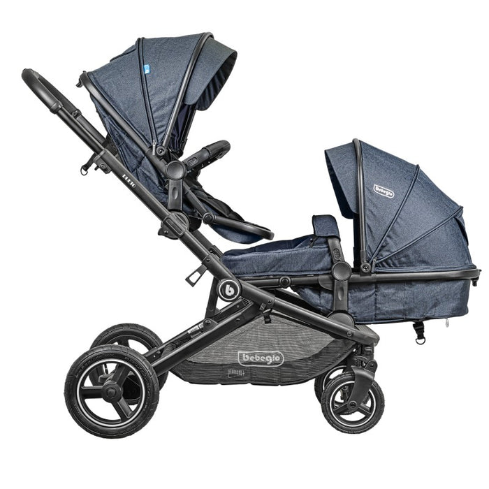 COCHE BEBEGLO RS-13310-2 DOBLE DUETO NEGRO - 5