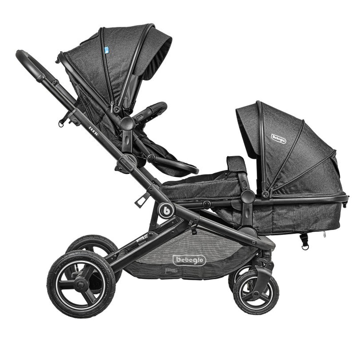 COCHE BEBEGLO RS-13310-2 DOBLE DUETO NEGRO - 6
