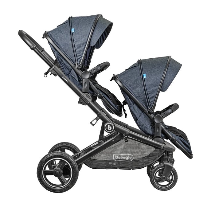COCHE BEBEGLO RS-13310-2 DOBLE DUETO NEGRO - 9