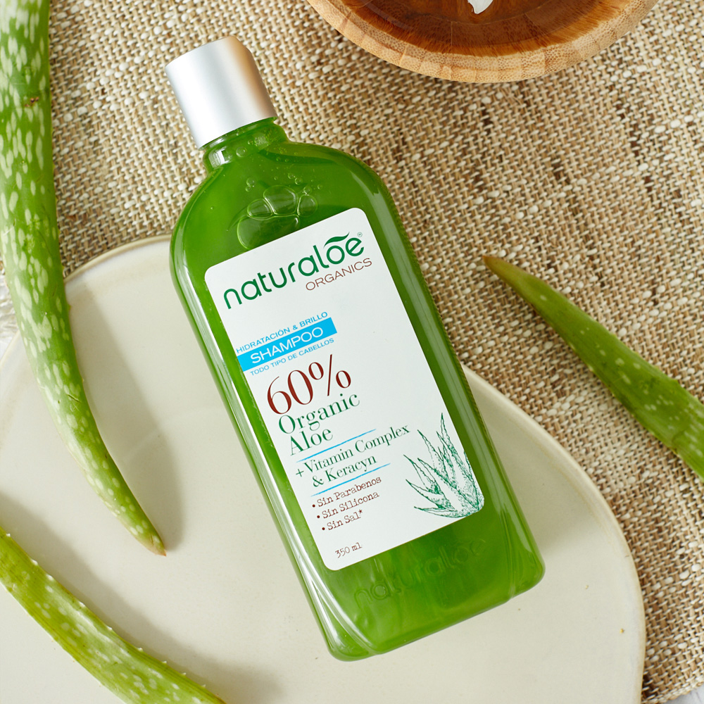 TRATAMIENTO CAPILAR NATURALOE SHAMPOO + ACONDICIONADOR HIDRATACIÓN Y BRILLO 350 ML - 3