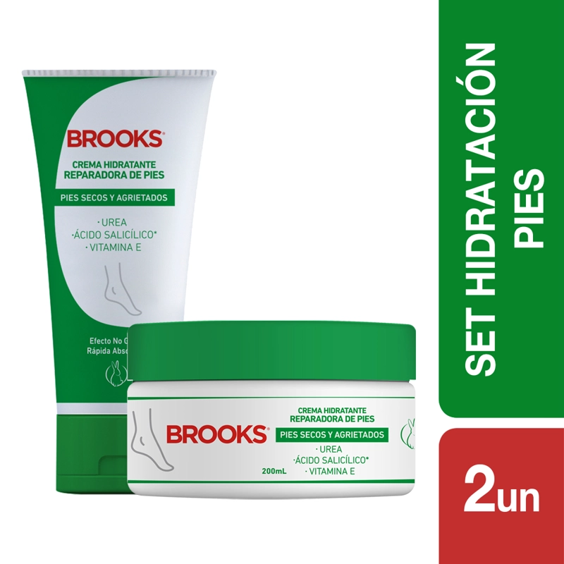 SET HIDRATACIÓN DE PIES BROOKS 2 UND - 3