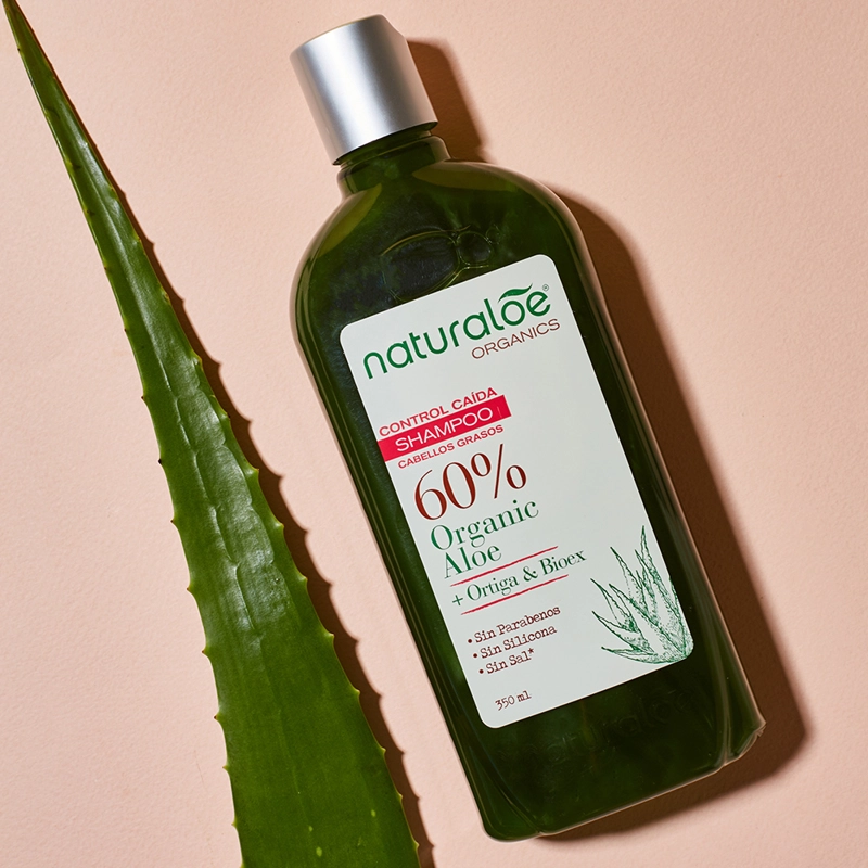 PACK 6 SHAMPOO NATURALOE CONTROL CAIDA GRASO 350ML - 2