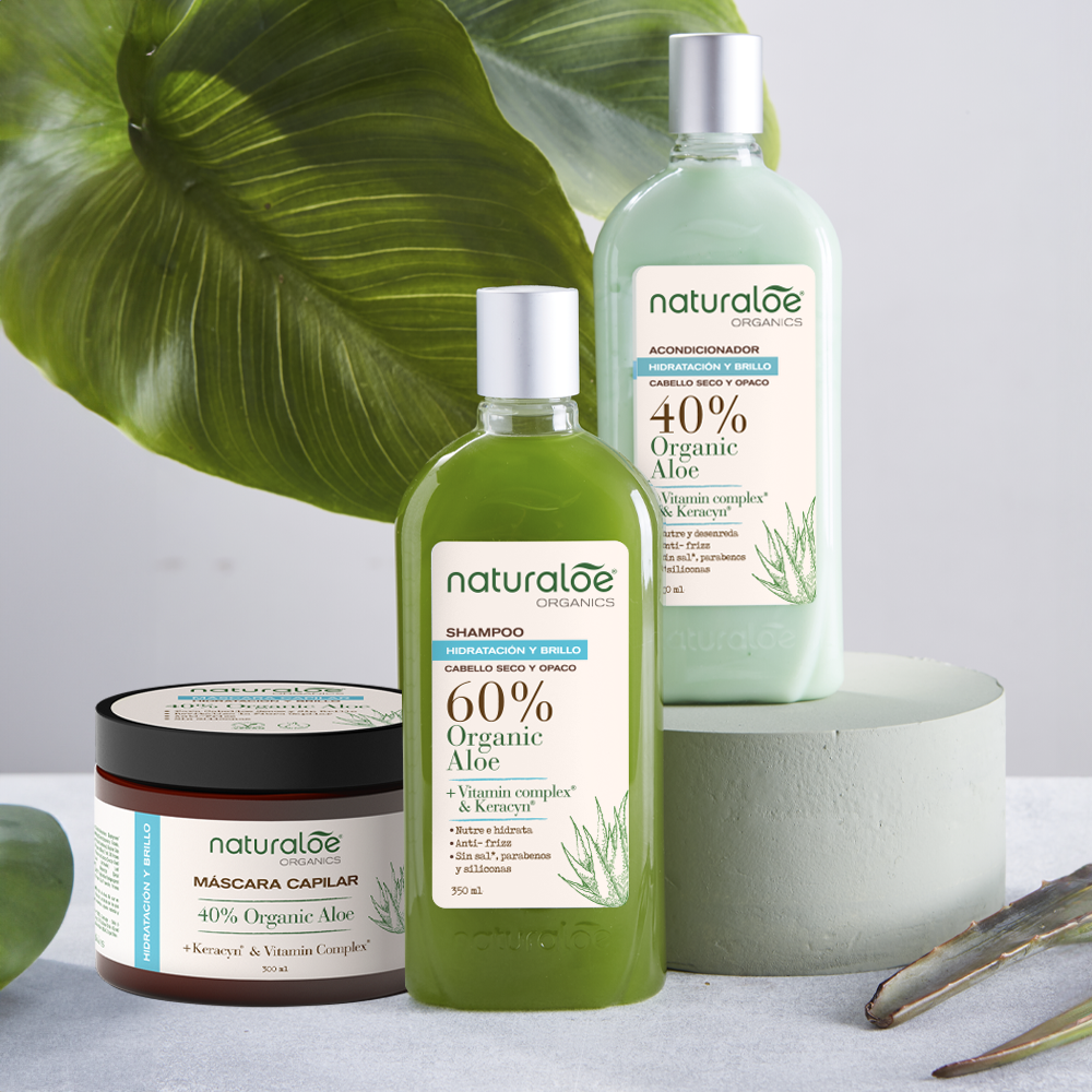 SET NATURALOE SHAMPOO + ACONDICIONADOR + MASC HIDRATACIÓN & BRILLO - 2