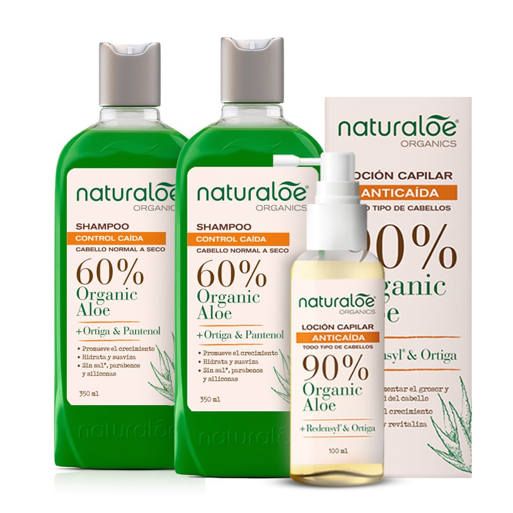 SET NATURALOE 2 SHAMPOO CONT CAIDA NORMAL A SECO + 1 LOCIÓN ANTICAÍDA - 1