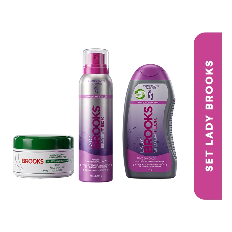 BROOKS SET LADY TALCO + SPRAY  + CREMA - 1