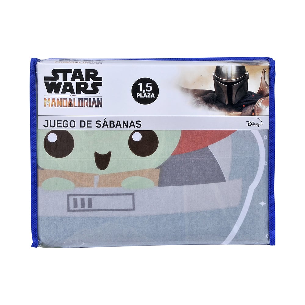 SABANA 1.5 PLAZAS SWARS MANDALORIAN BLUE, 820542 - 3