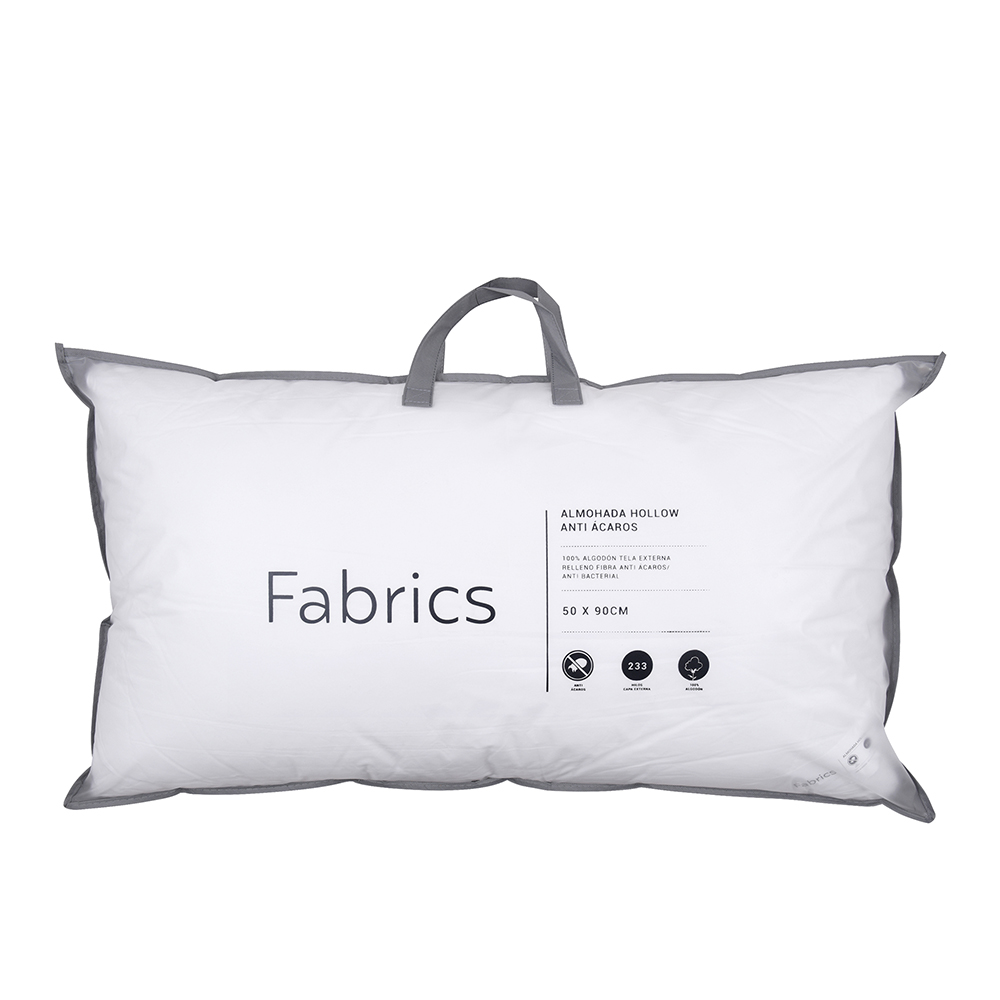 ALMOHADA FABRICS SINT 90 X 50 CM ALGODÓN BLANCO - 3