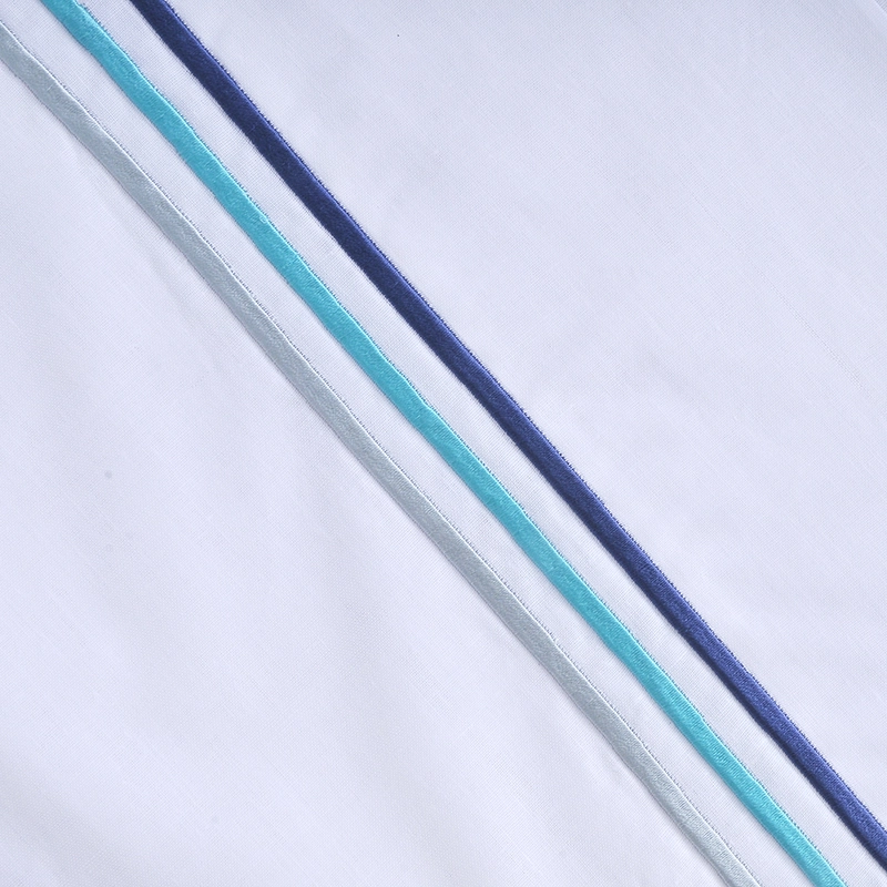 SABANA BORDADA 144 HILOSILOS 2 P LINE AZUL - 2