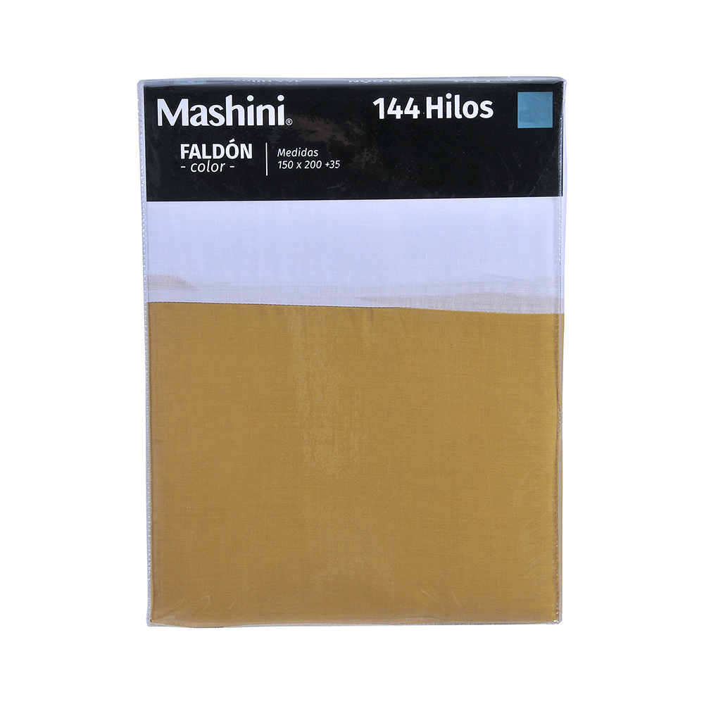 FALDÓN MASHINI 2 PLAZAS MOSTAZA LISO - 3