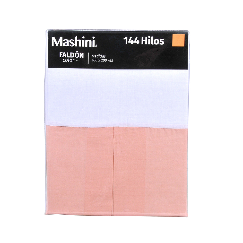 FALDÓN MASHINI 2 PLAZAS 144 HILOS CORAL LISO - 3