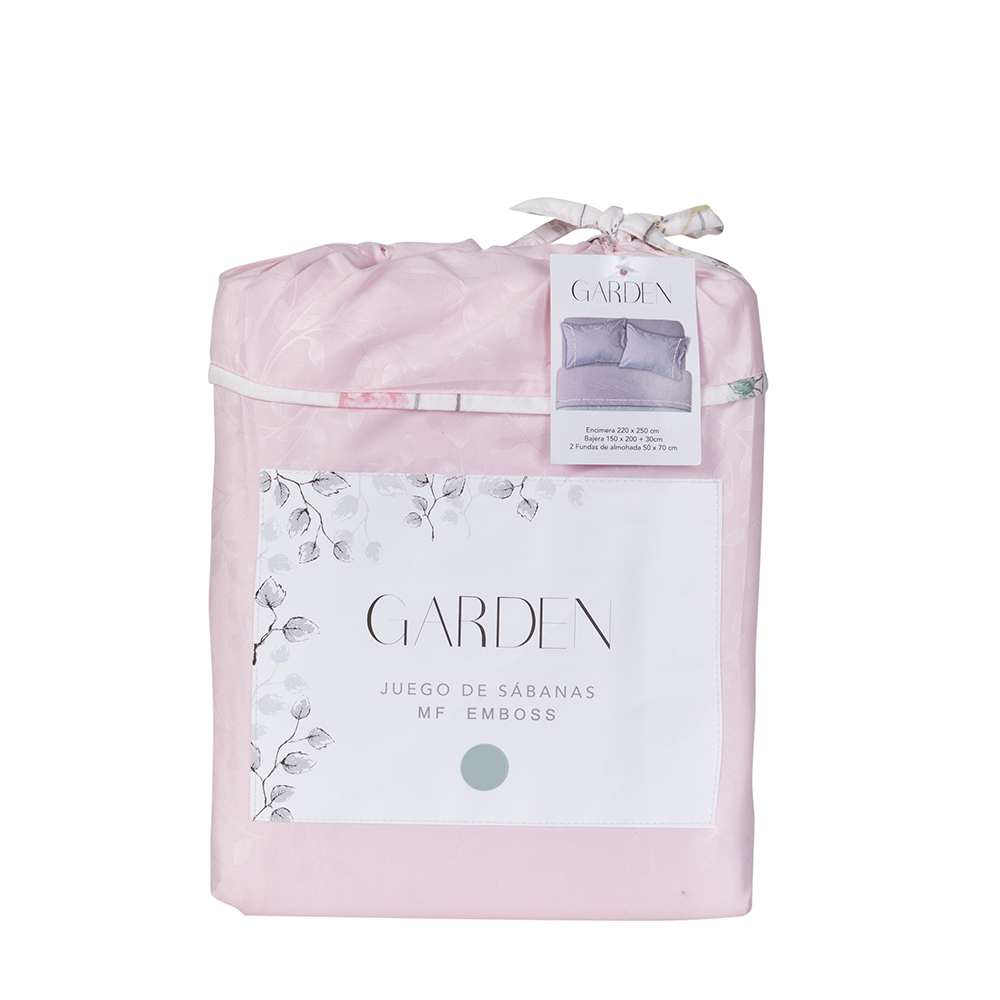 SABANA EMBOSS KING ROSADO HERBAL - 3