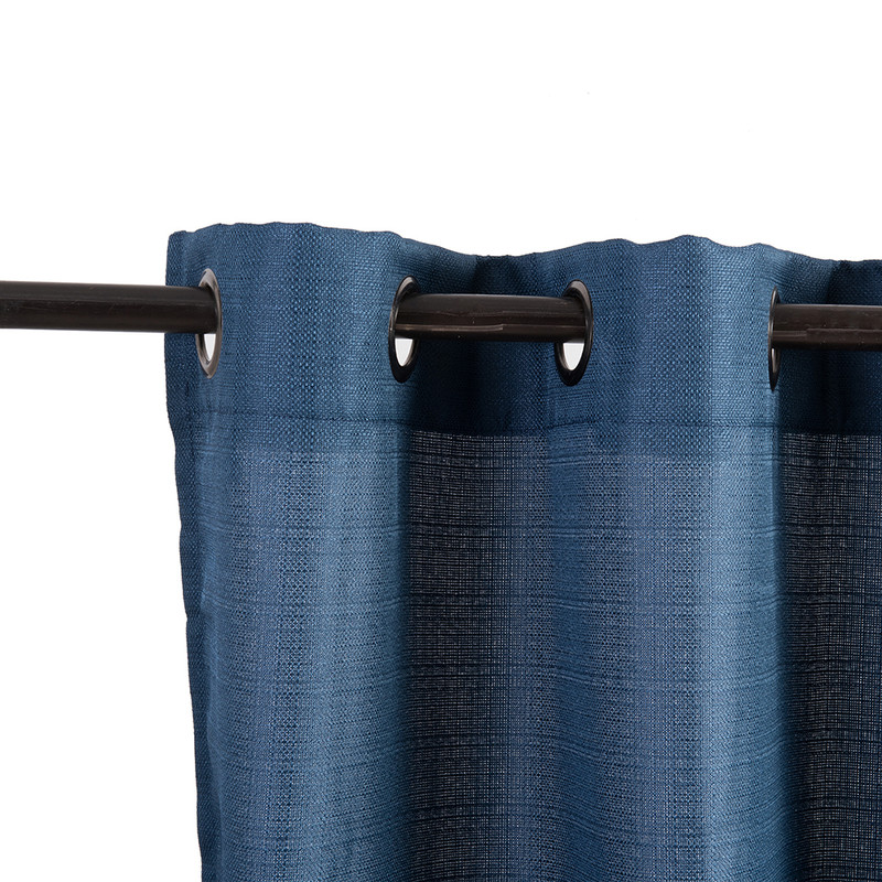 SET CORTINA JQD RUSTICA 8PZAS ARGOLLA 140X220 AZUL - 2