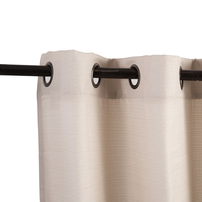 SET CORTINA JQD RUSTICA 8PZAS ARGOLLA 140X220 BEIG - 2