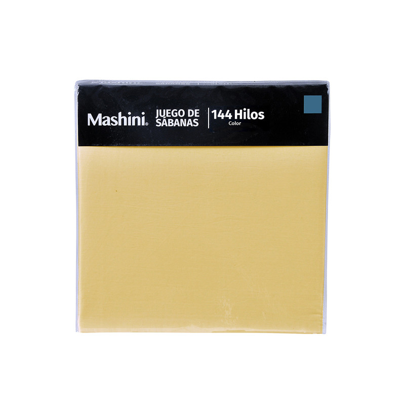 SÁBANAS MASHINI KING 144 HILOS AMARILLO LISOS - 3