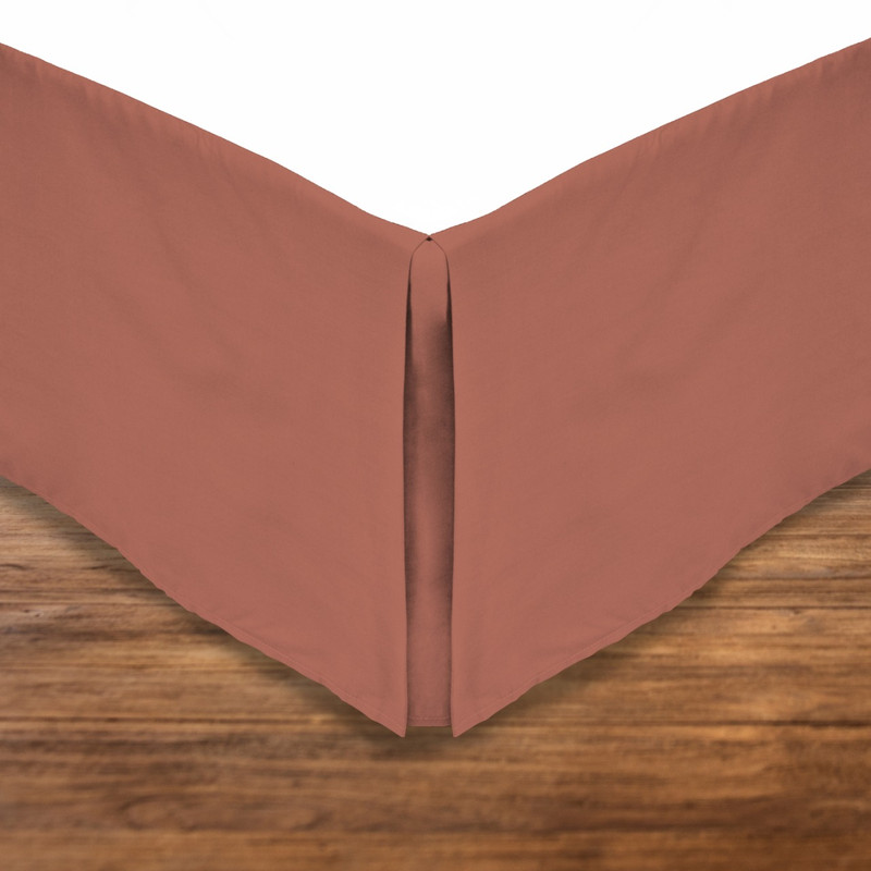 FALDÓN MASHINI 1.5 PLAZAS 144 HILOS TERRACOTA LISO - 1