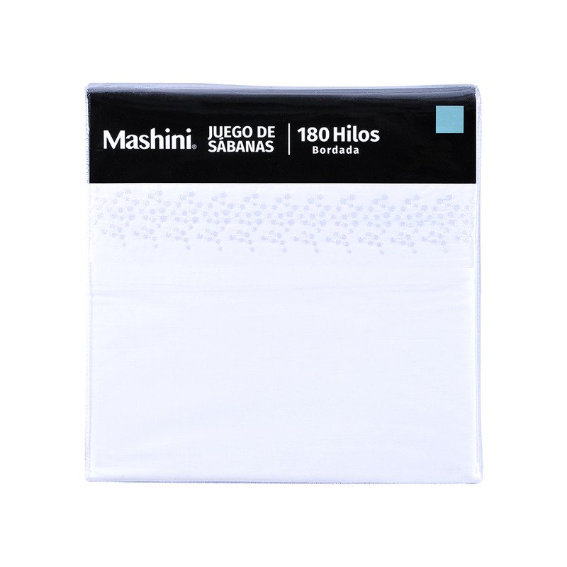 SABANA 180 HILOS BORDADAS BRODERIE 2 P PUNTOS BLANCO - 3