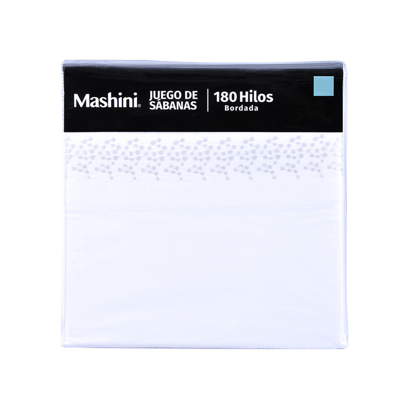 SABANA 180 HILOS BORDADAS BRODERIE KING PUNTOS PLATA - 3
