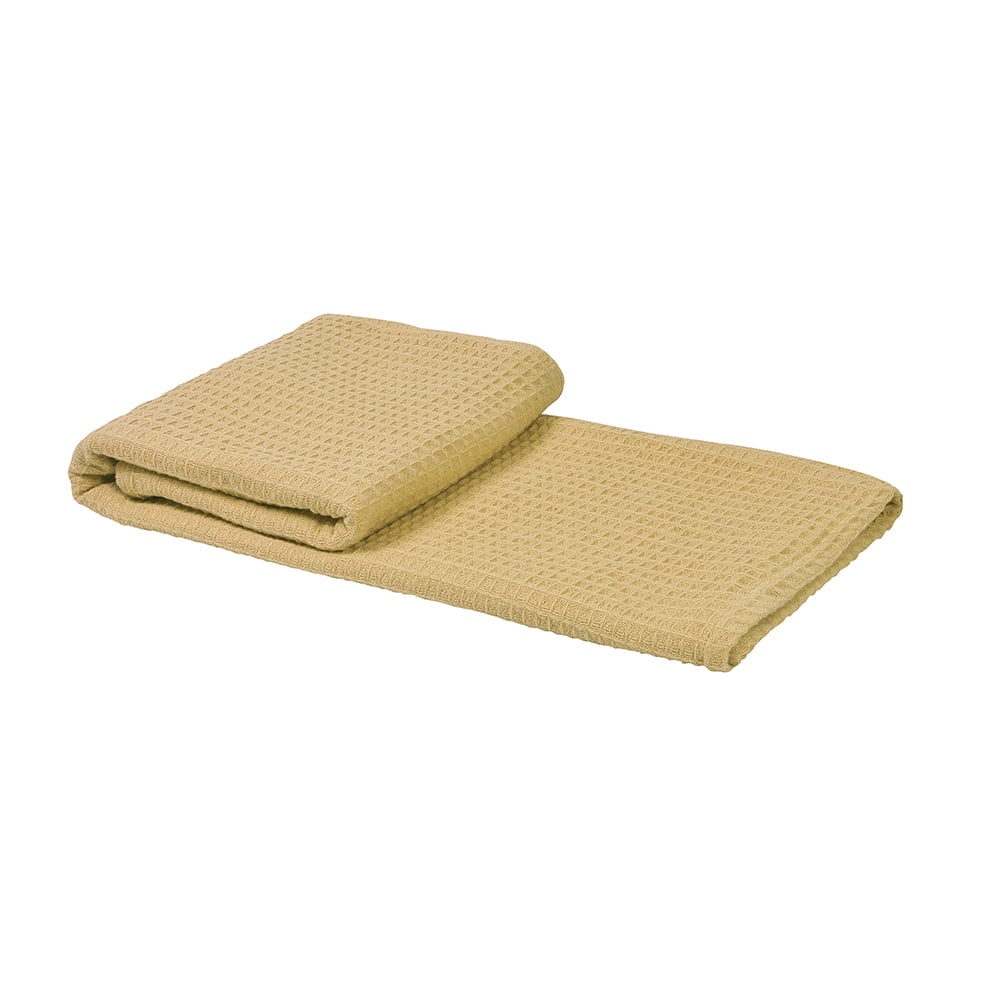 MANTA ALGODÓN WAFFLE 130X160 CM MOSTAZA - 1